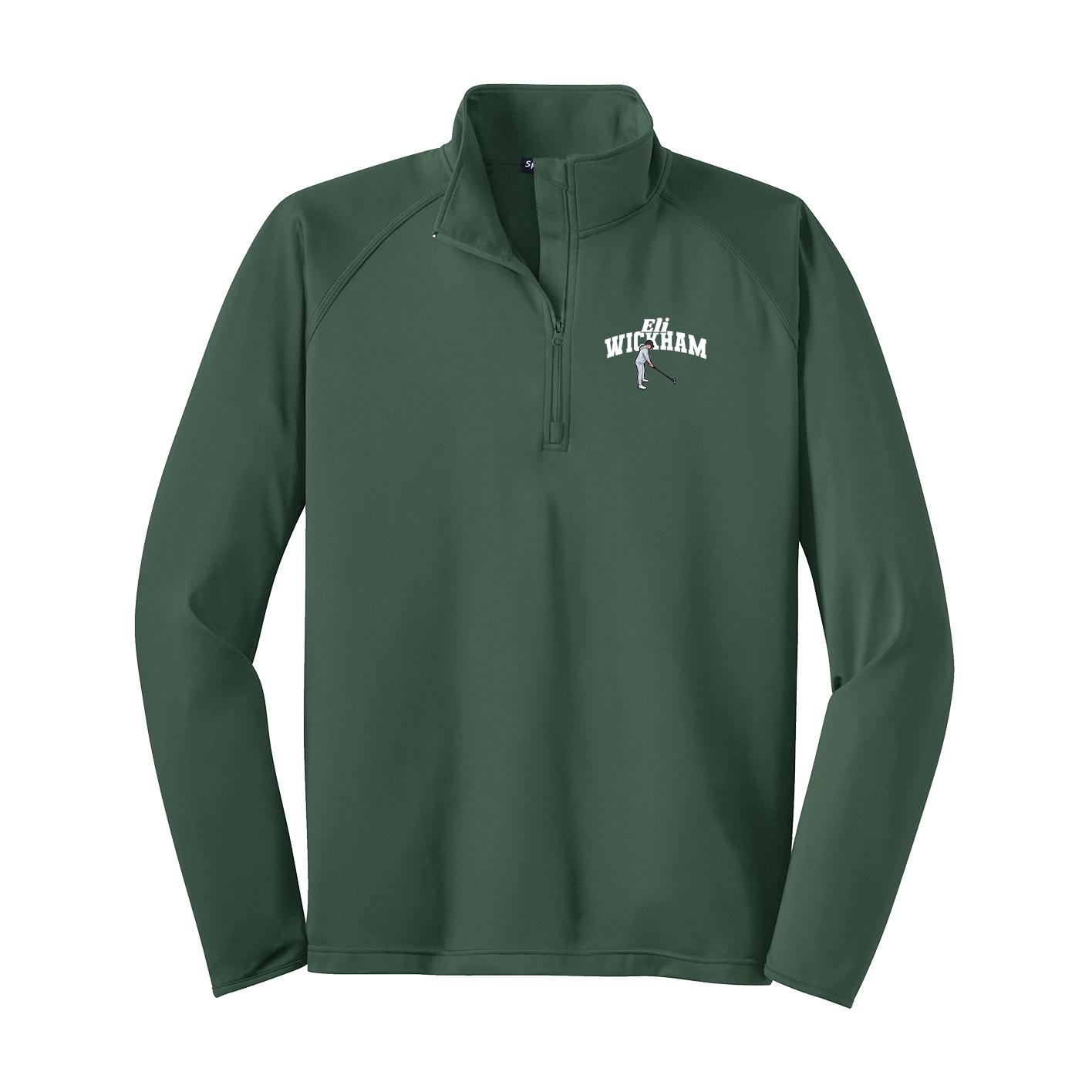 Q-Zip Pullover — Signature Arch in Green