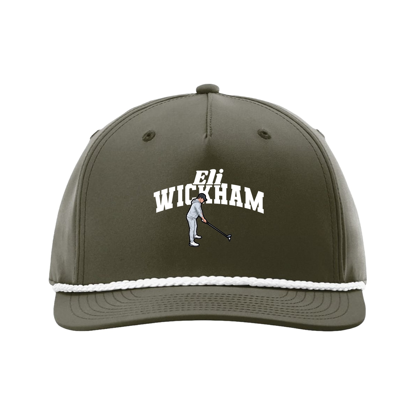 Five-Panel Classic Rope Cap — Signature Arch in Green
