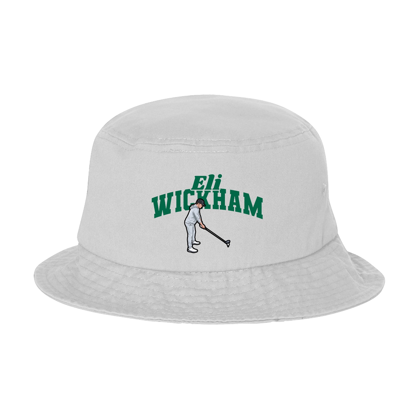 Bucket Cap — Signature Arch in White