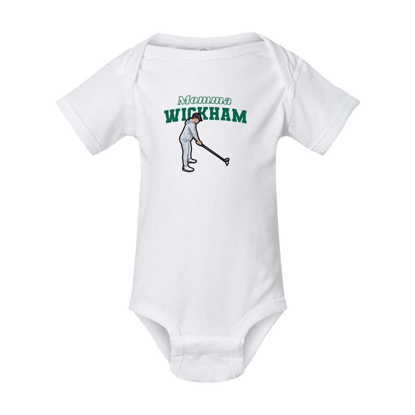 Baby Onesie — Mothers Day Block in White