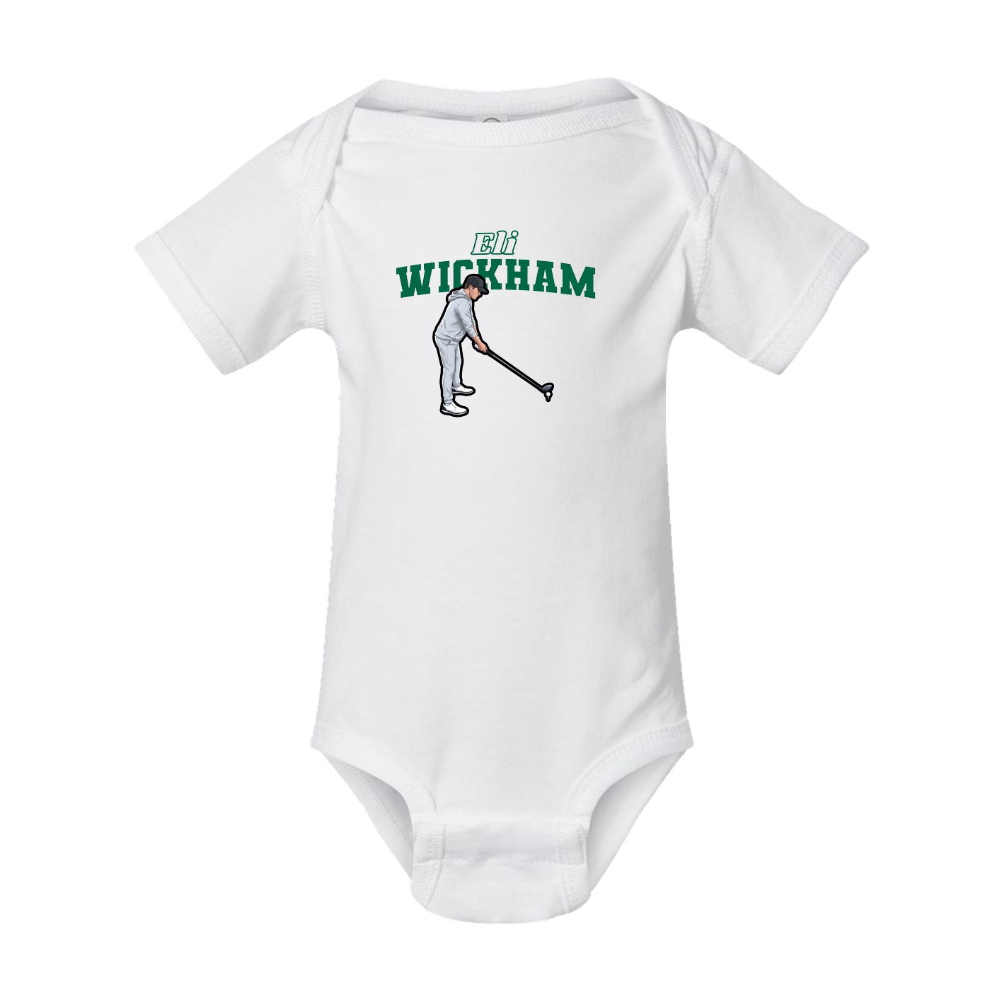 Baby Onesie — Name Arch in White