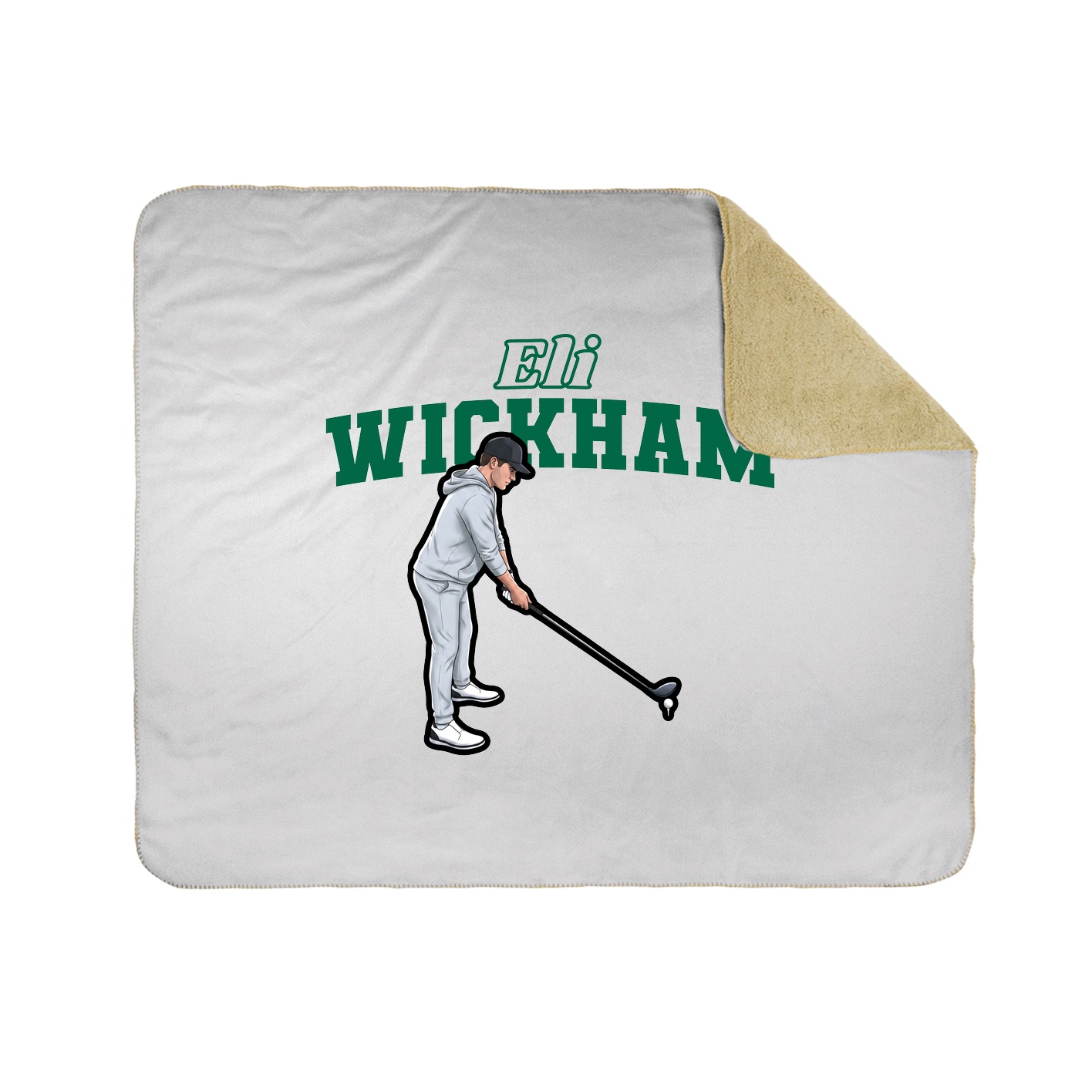 Throw Blanket — Name Arch in White