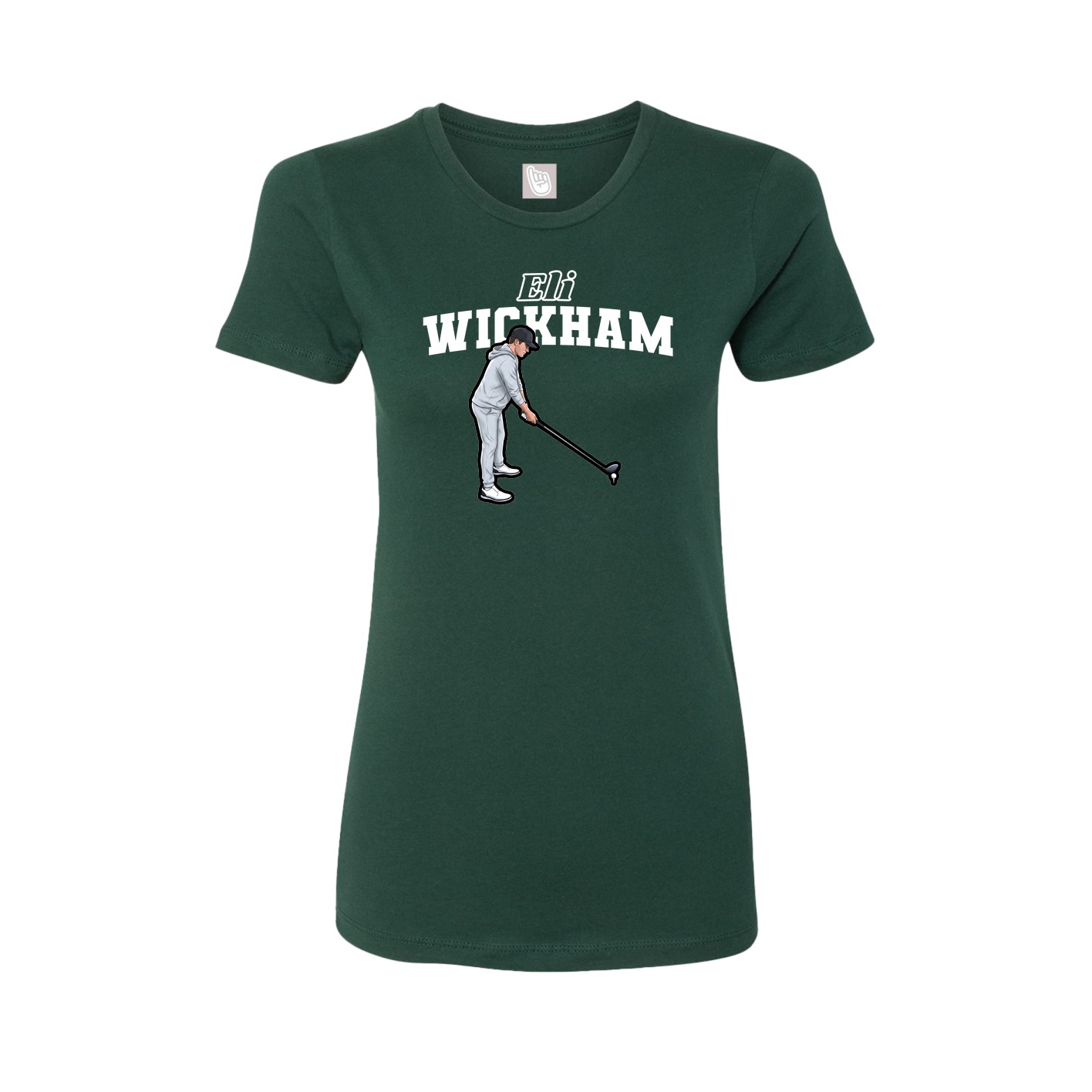 Womens Tee — Name Arch in Green