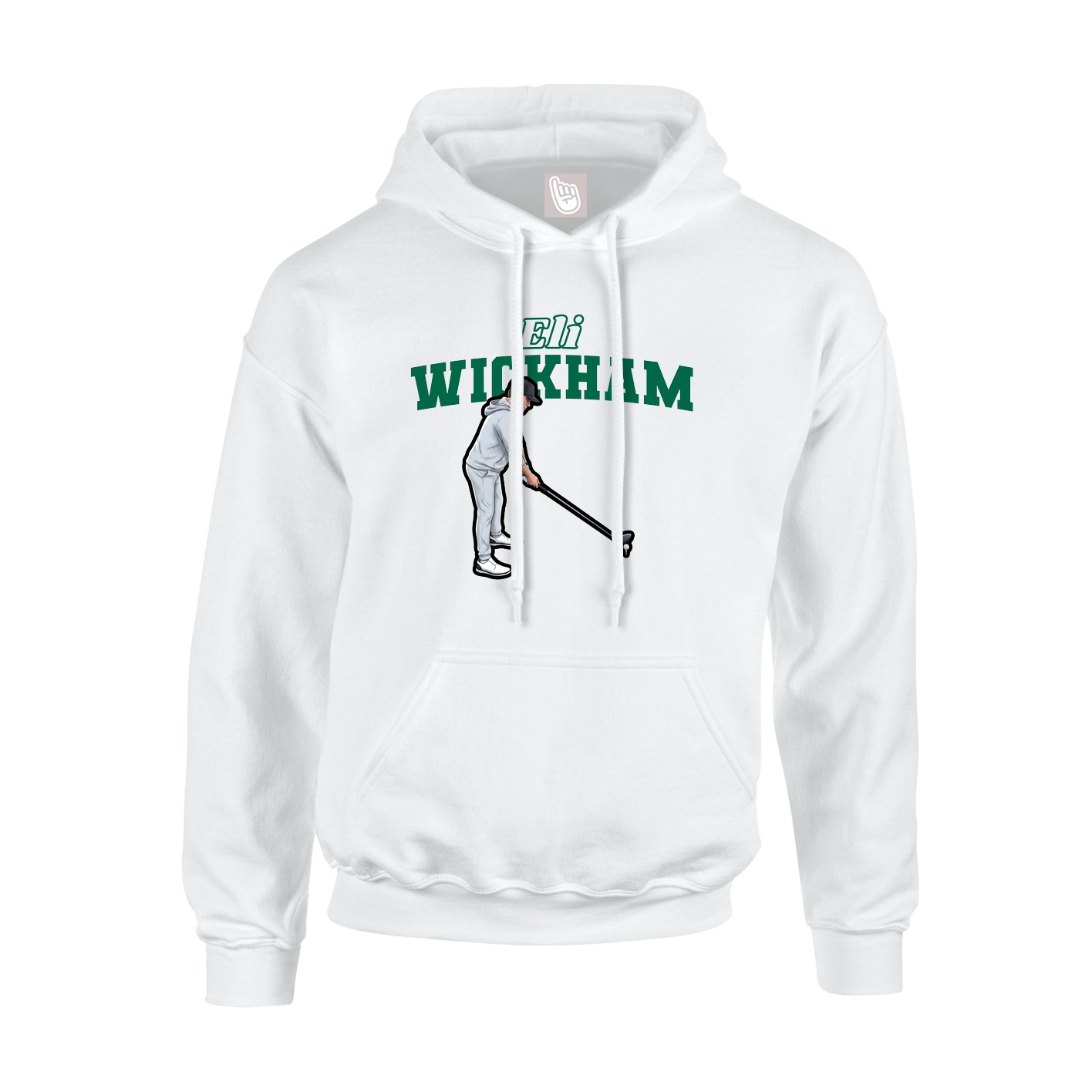 Hoodie — Name Arch in White
