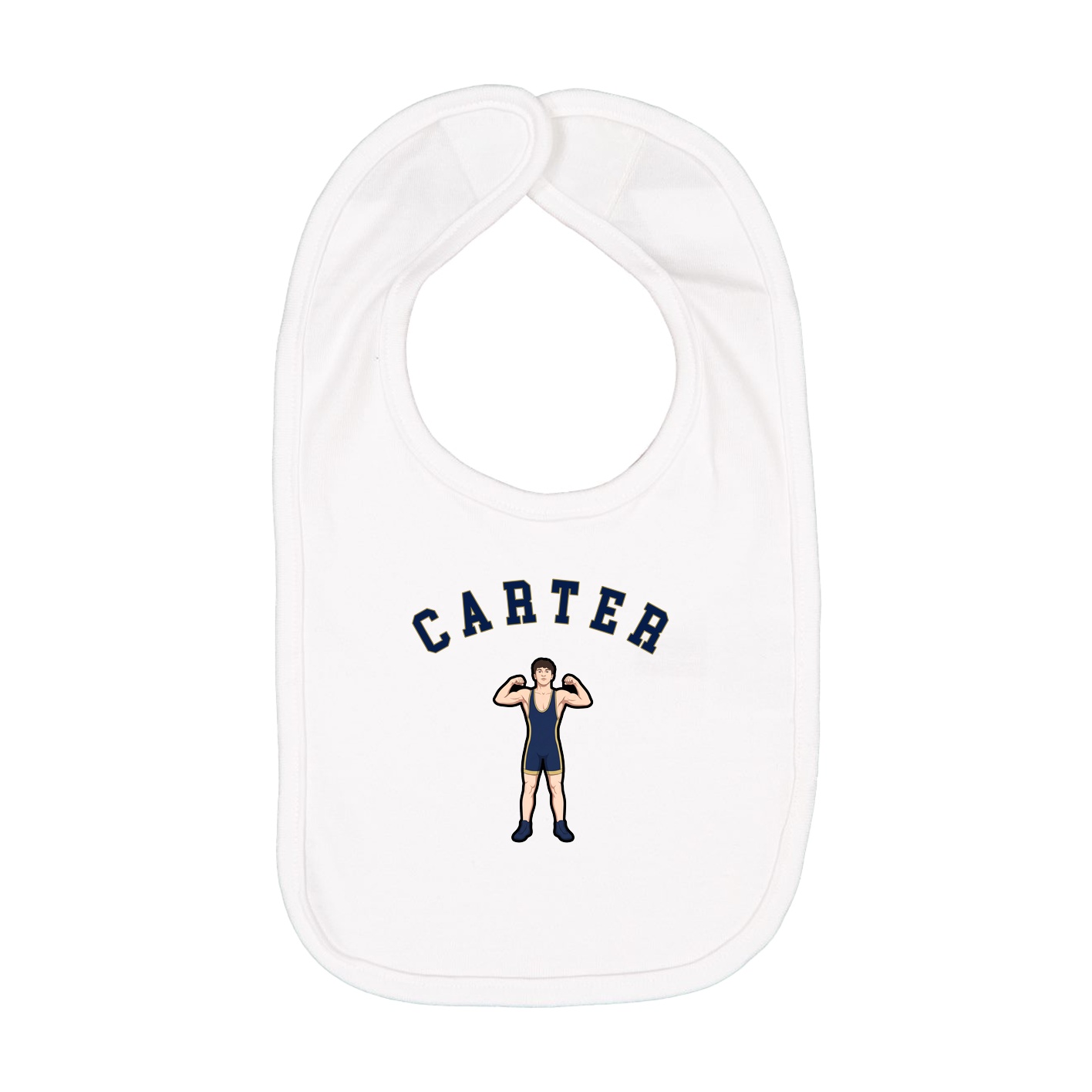 Infant Bib — Shirsey Arch in White
