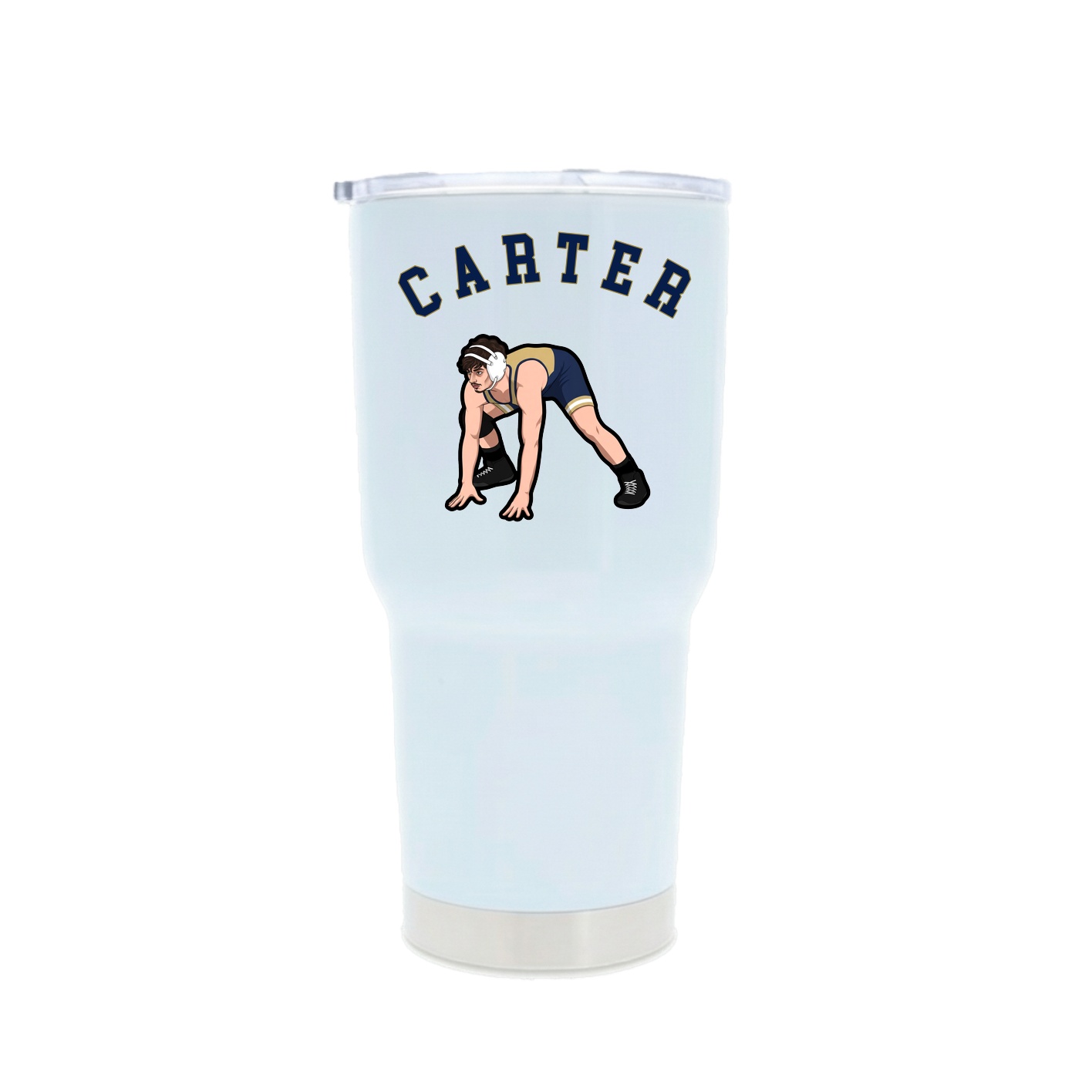 30oz Stainless Steel Tumbler — Shirsey Arch in White