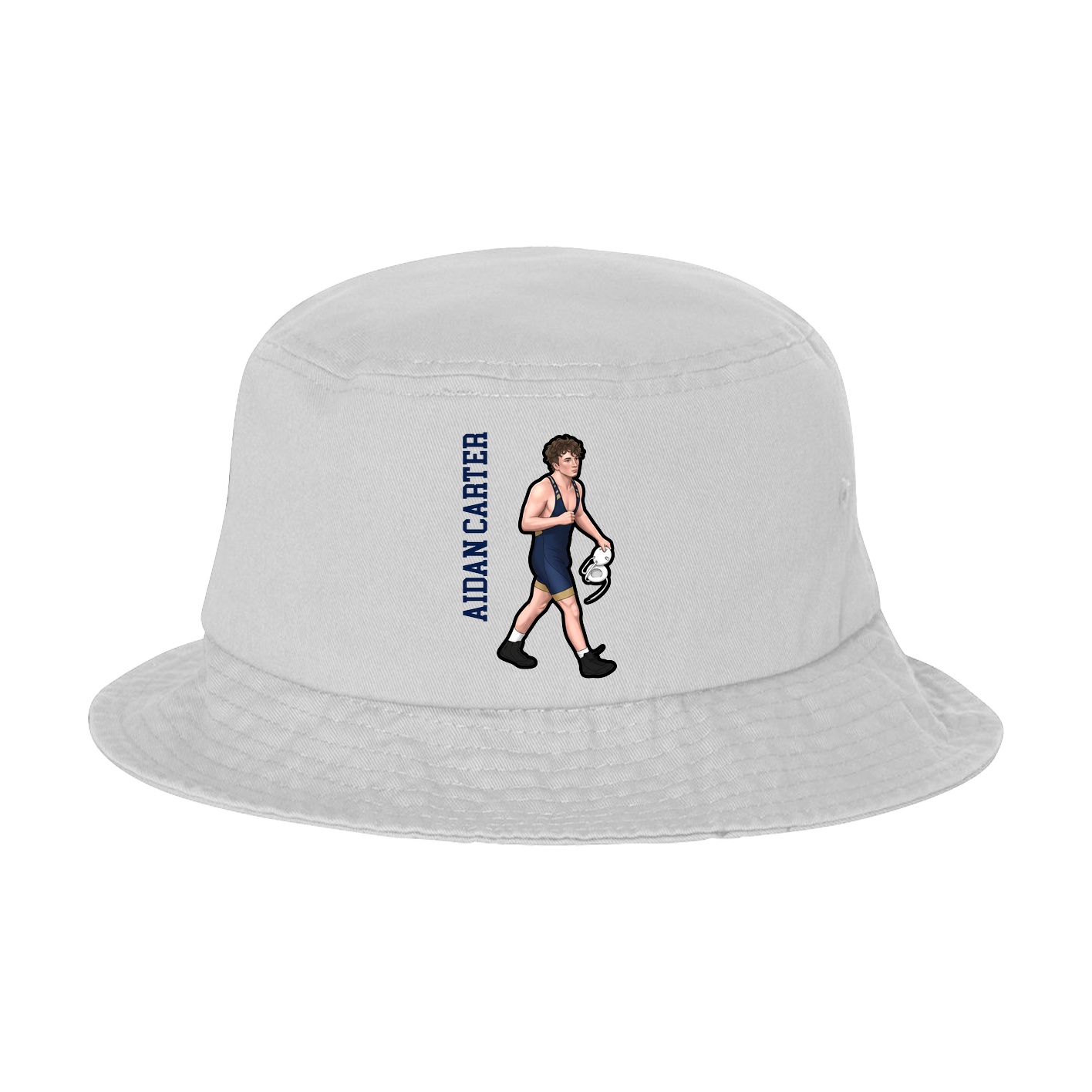 Bucket Cap — Name Vertical in White
