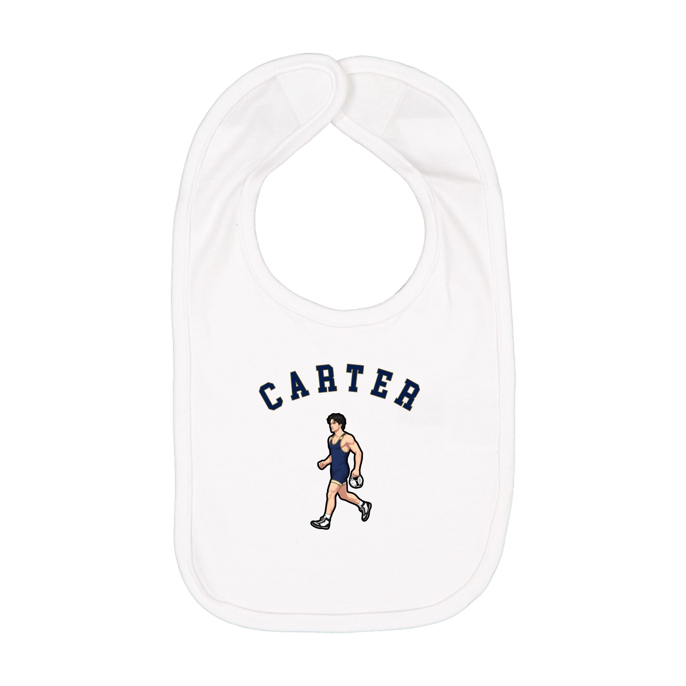 Infant Bib — Shirsey Arch in White