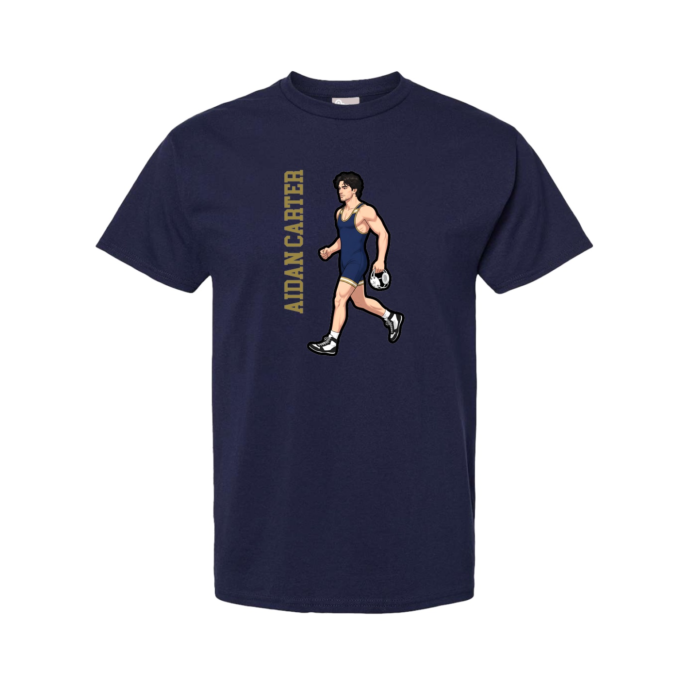Tee — Name Vertical in Navy