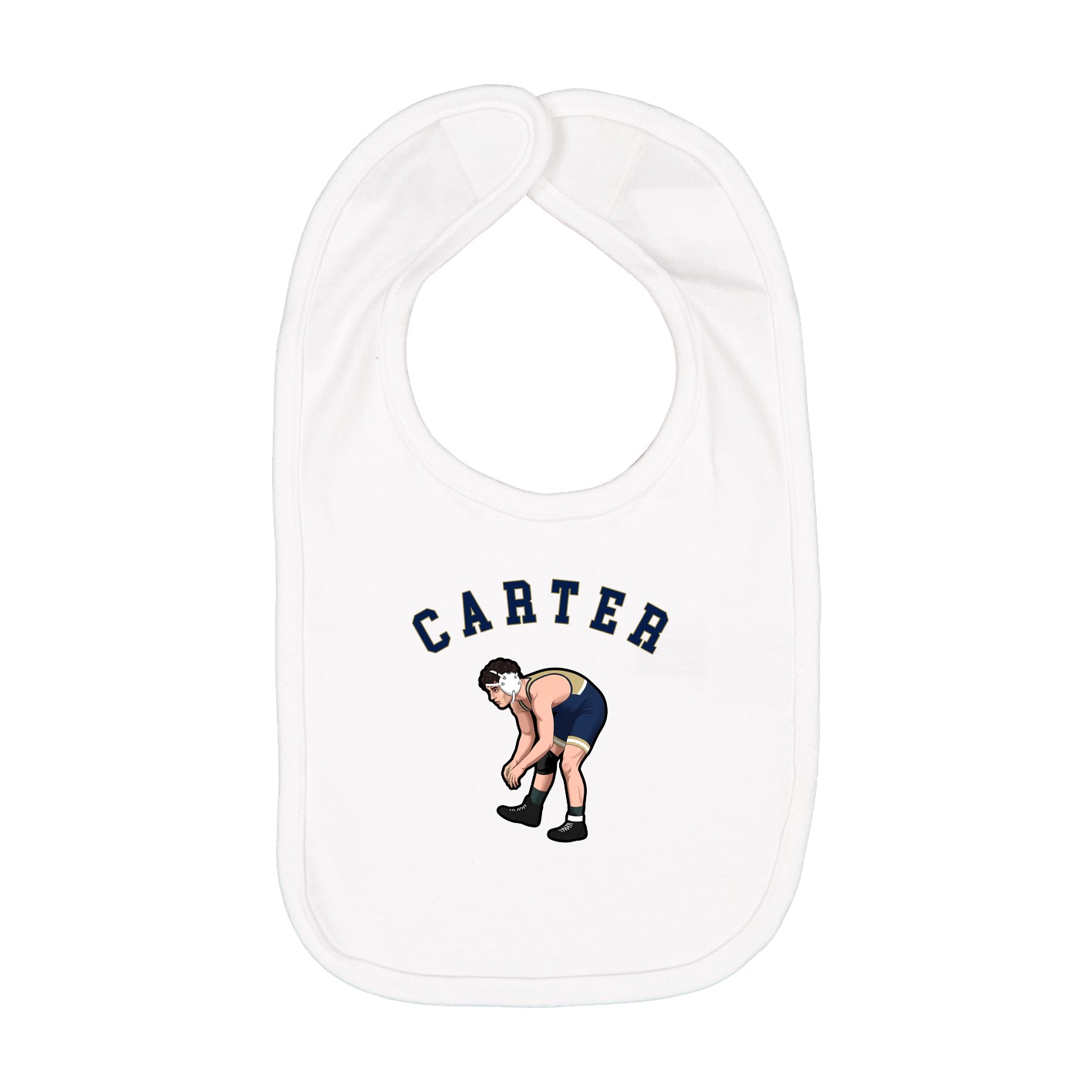 Infant Bib — Shirsey Arch in White