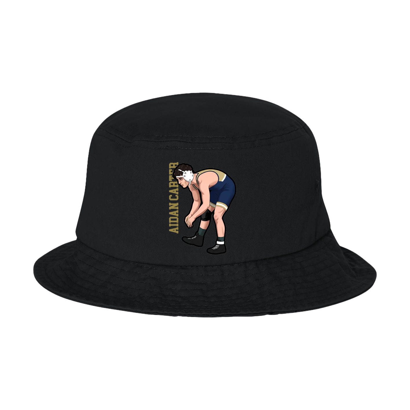 Bucket Cap — Name Vertical in Black