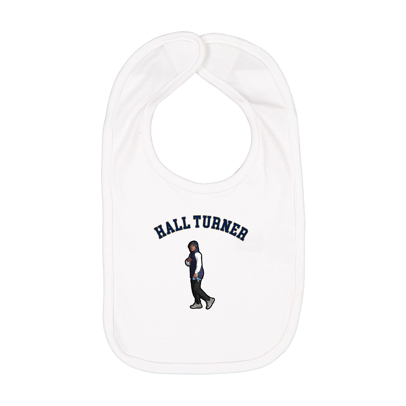 Infant Bib — Shirsey Arch in White
