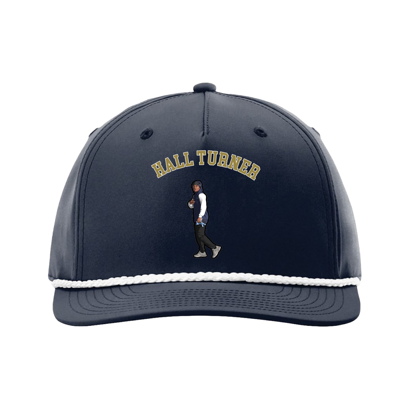 Five-Panel Classic Rope Cap — Shirsey Arch in Navy