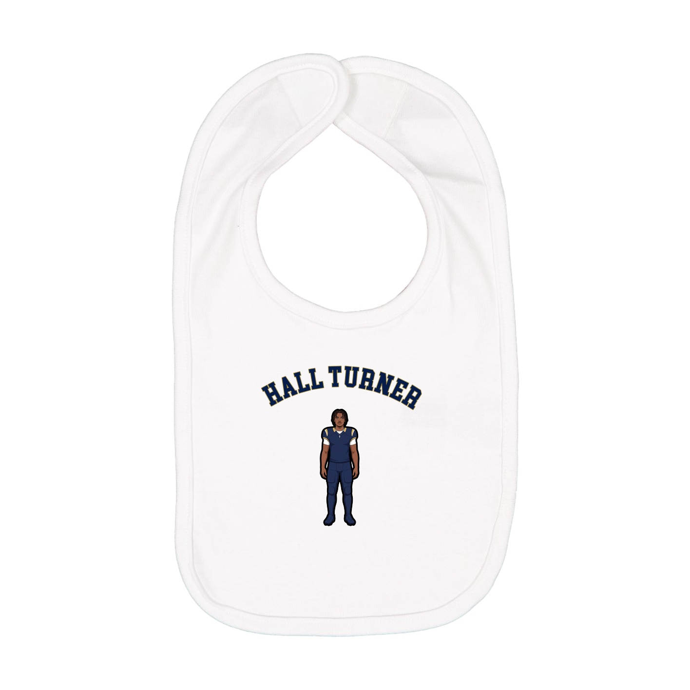 Infant Bib — Shirsey Arch in White