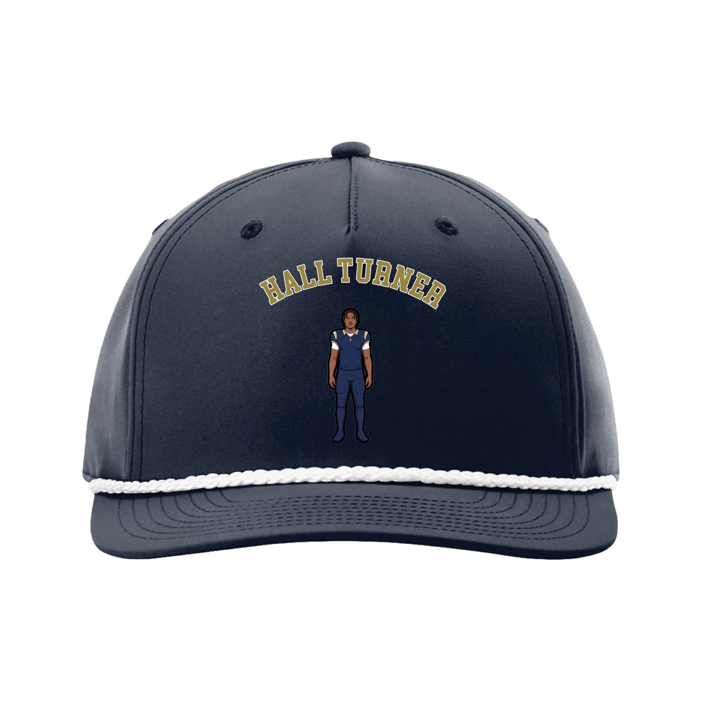Five-Panel Classic Rope Cap — Shirsey Arch in Navy