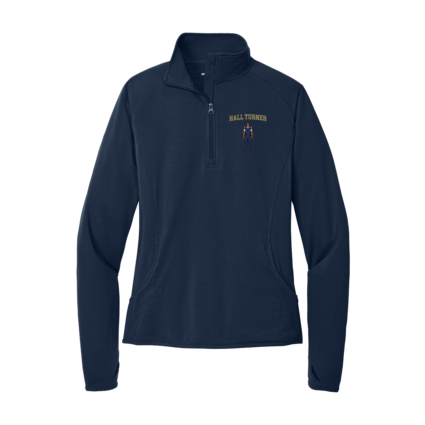 Women's Q-Zip Pullover — Shirsey in Navy
