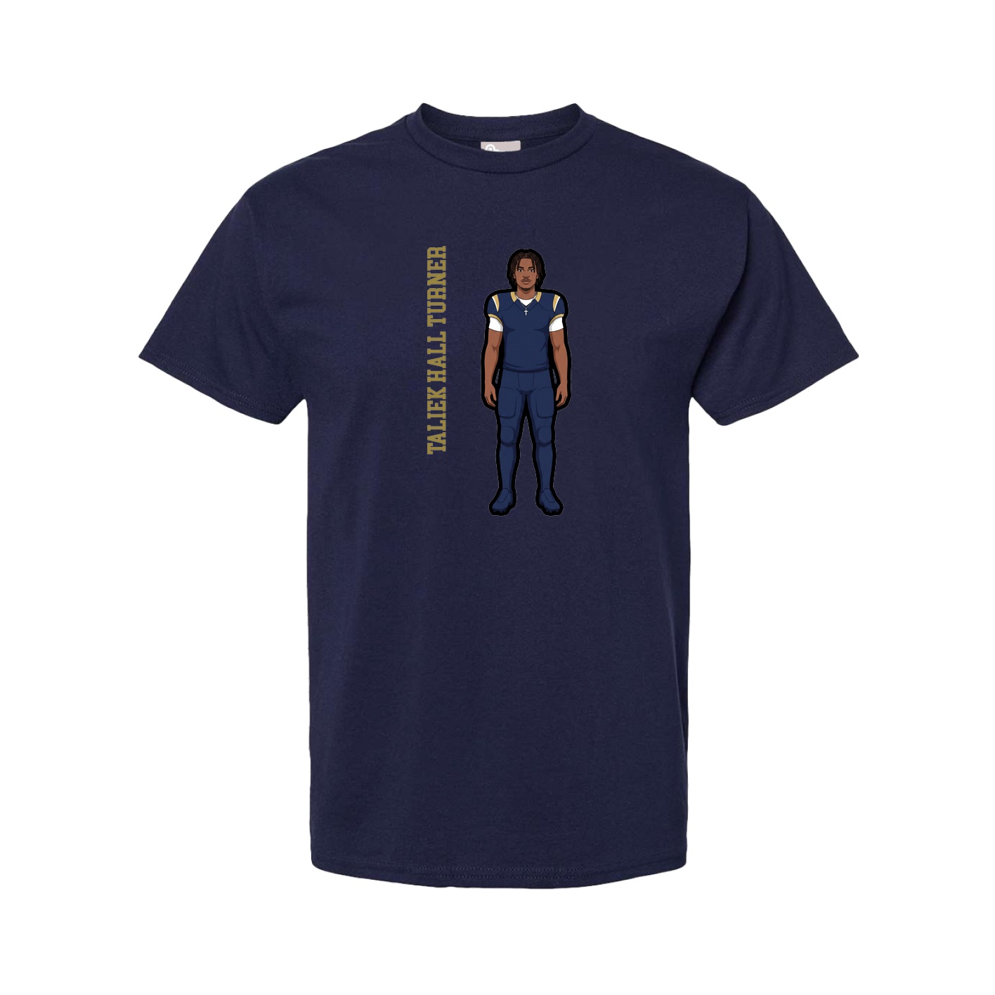 Youth Tee — Name Vertical in Navy