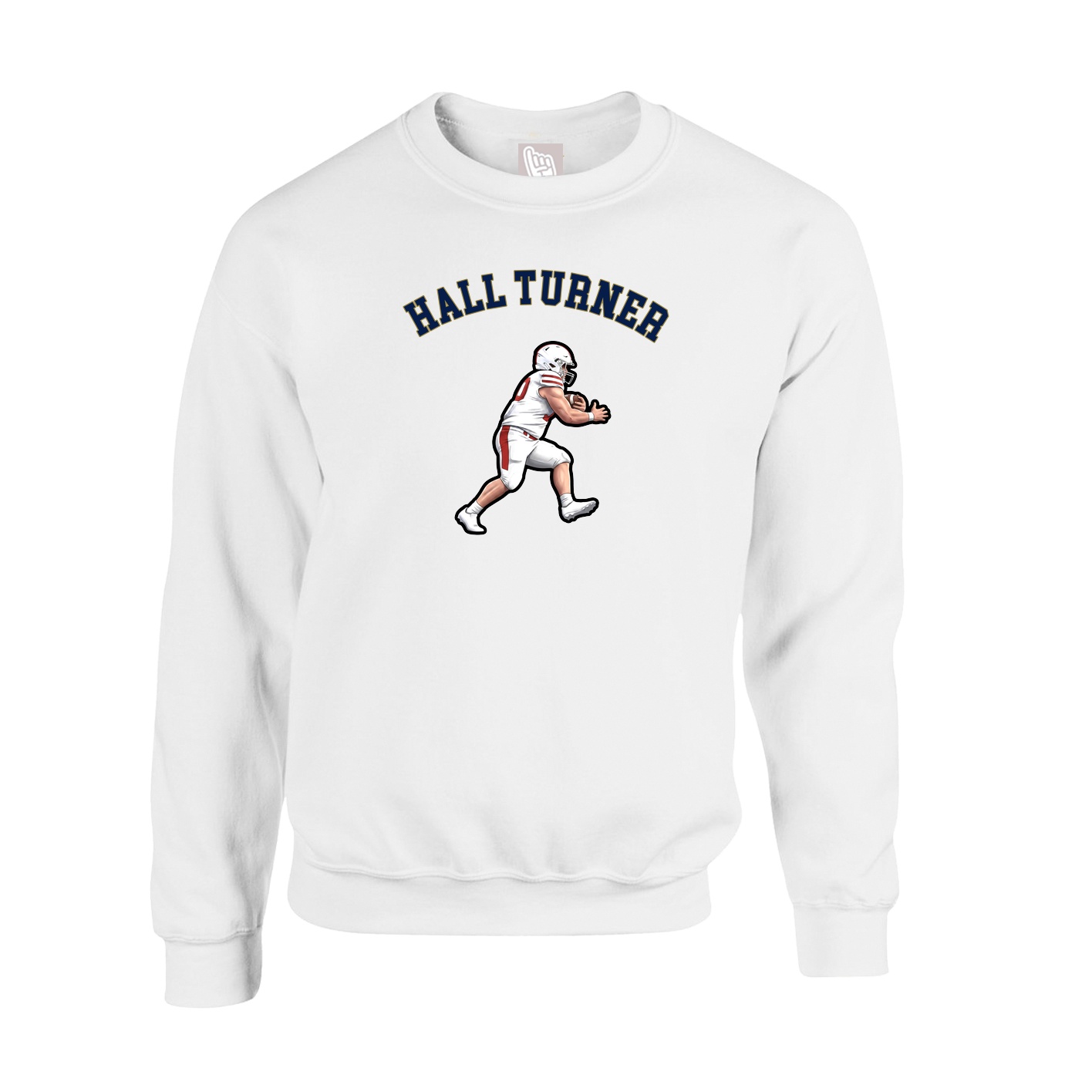 Fleece Crew — Shirsey Arch in White