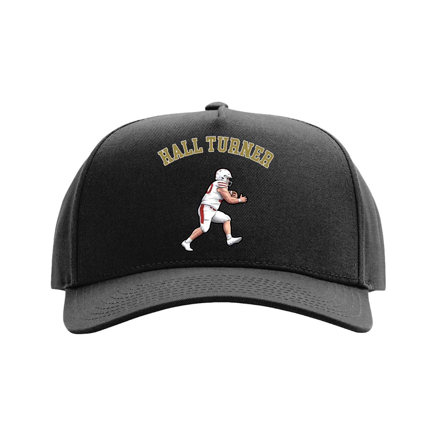 Full Fabric Five-Panel Champ Cap — Shirsey Arch in Black
