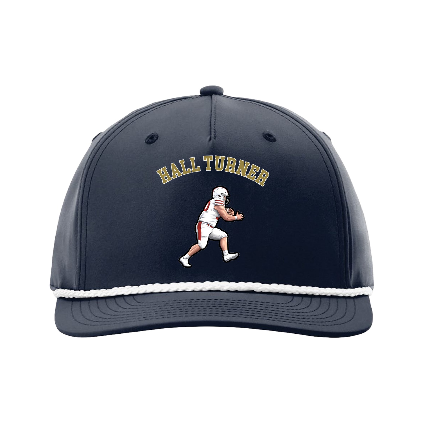 Five-Panel Classic Rope Cap — Shirsey Arch in Navy