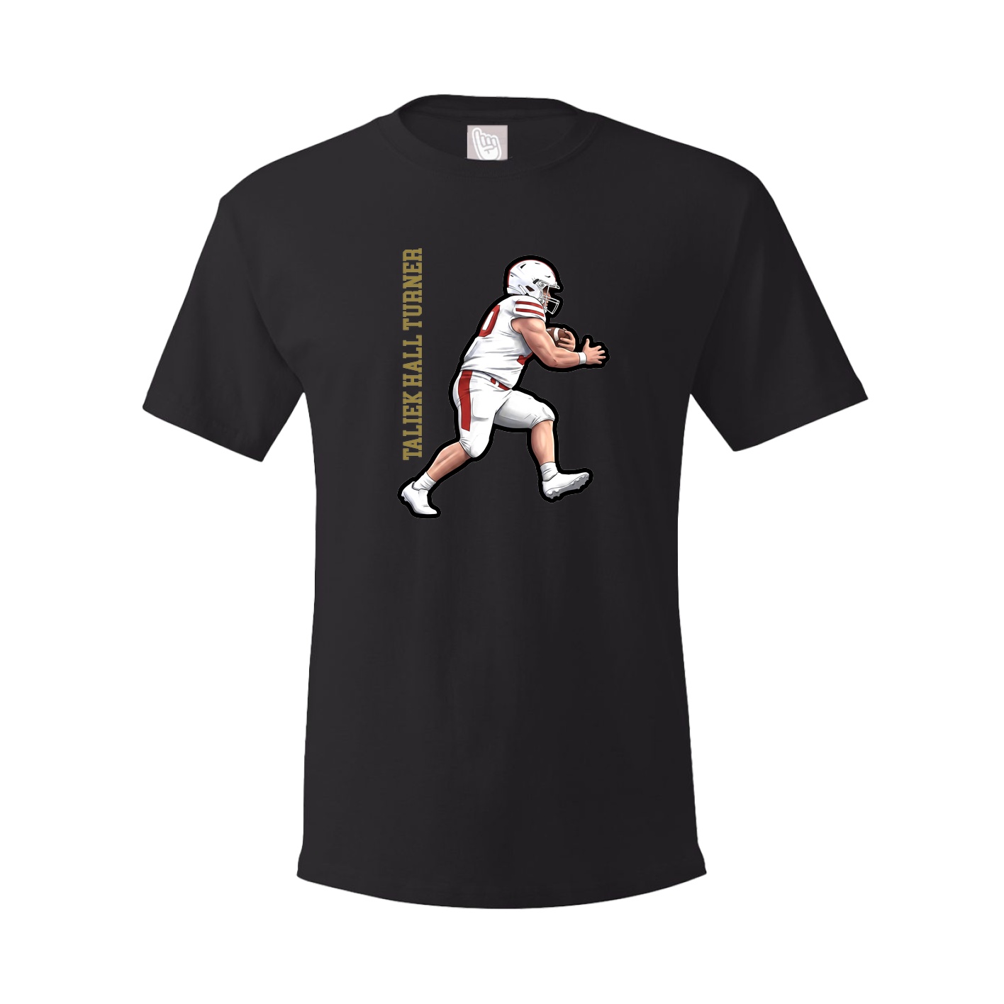 Youth Tee — Name Vertical in Black