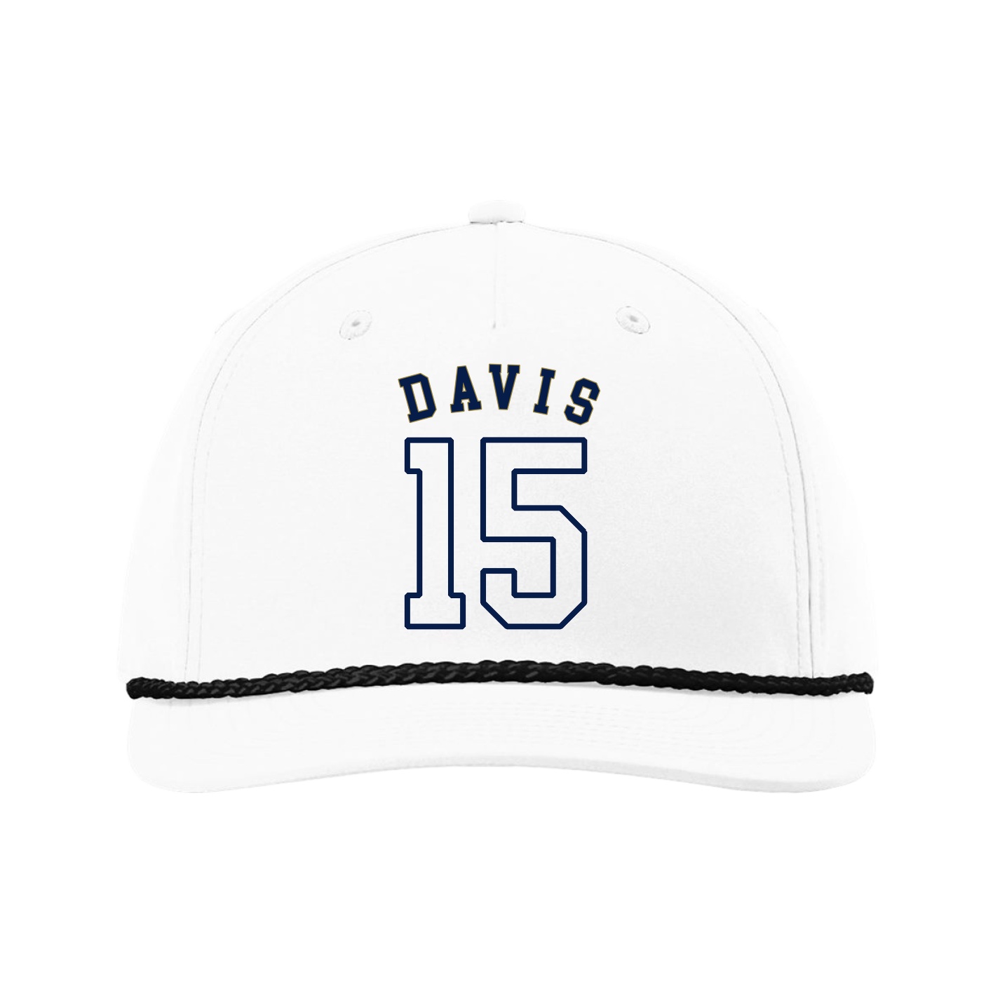 Five-Panel Classic Rope Cap — Shirsey Arch in White
