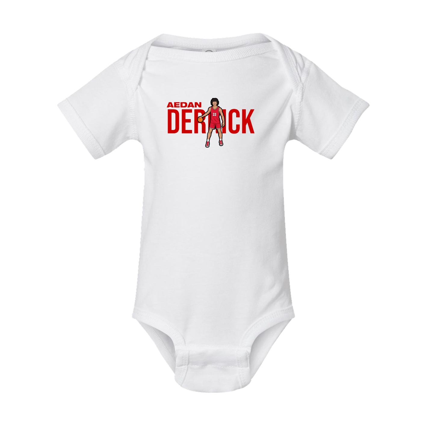 Baby Onesie — Player Name in White