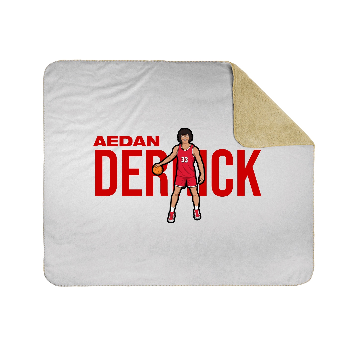 Throw Blanket — Player Name in White