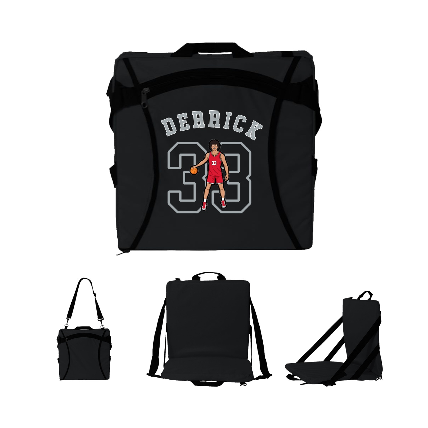 Folding Stadium Seat — Shirsey Arch in Black