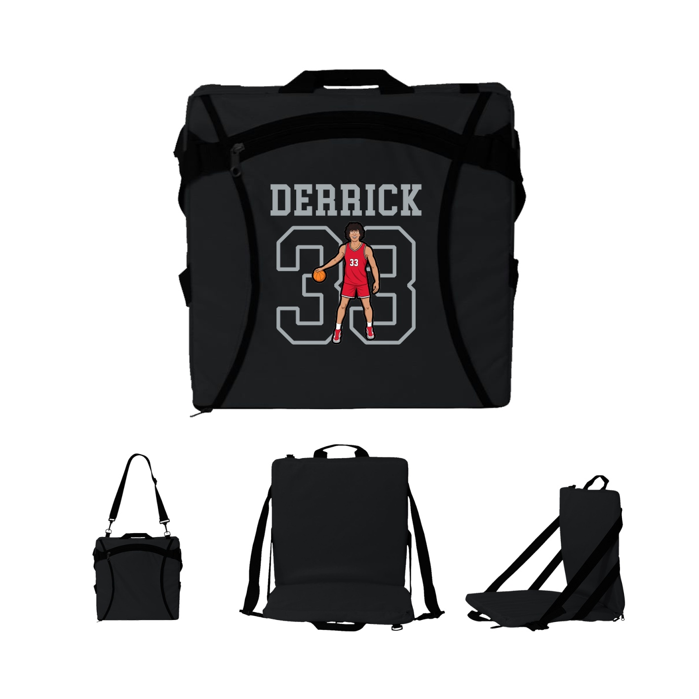 Folding Stadium Seat — Shirsey in Black