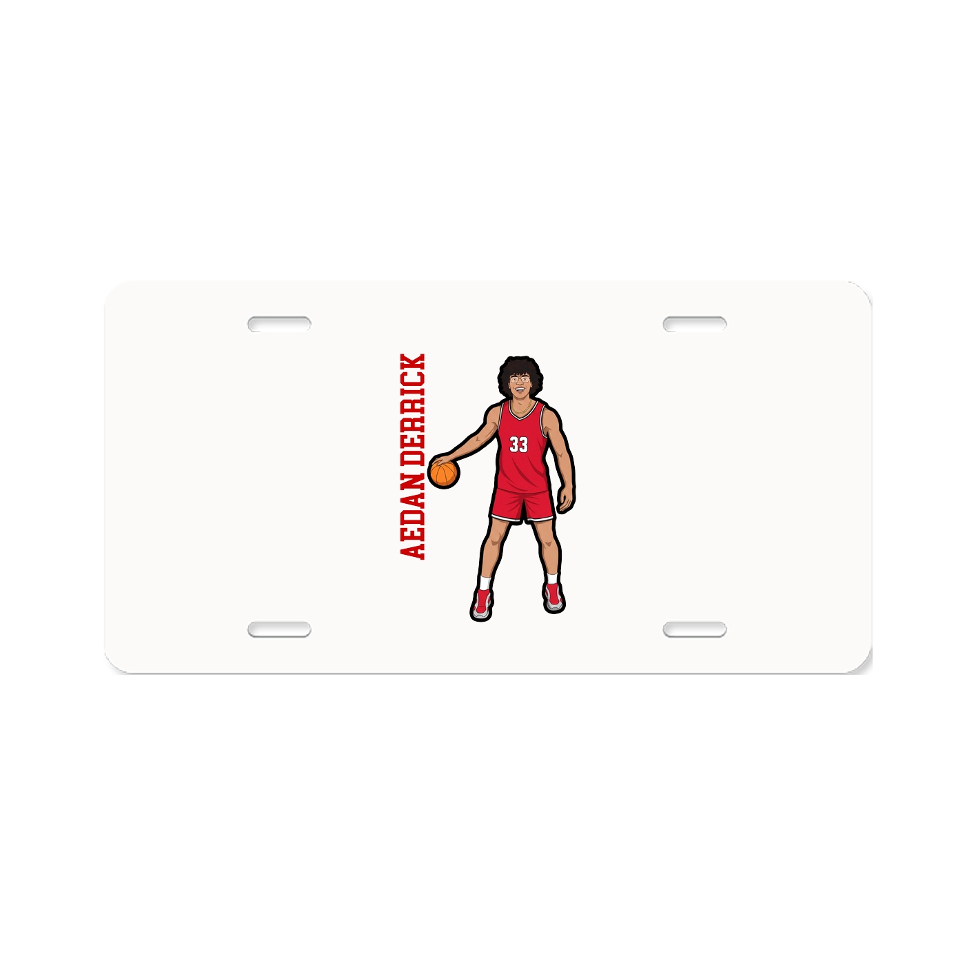 License Plate — Name Vertical in Classic