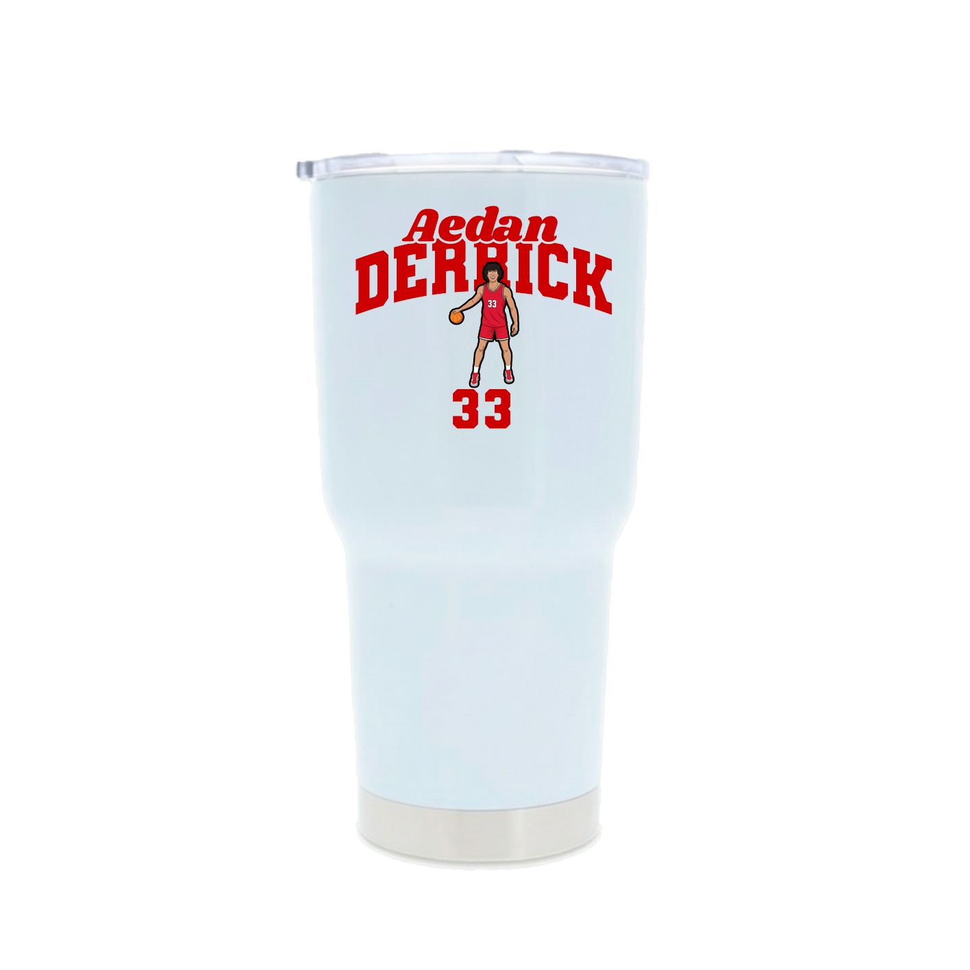 30oz Stainless Steel Tumbler — Signature Arch in White