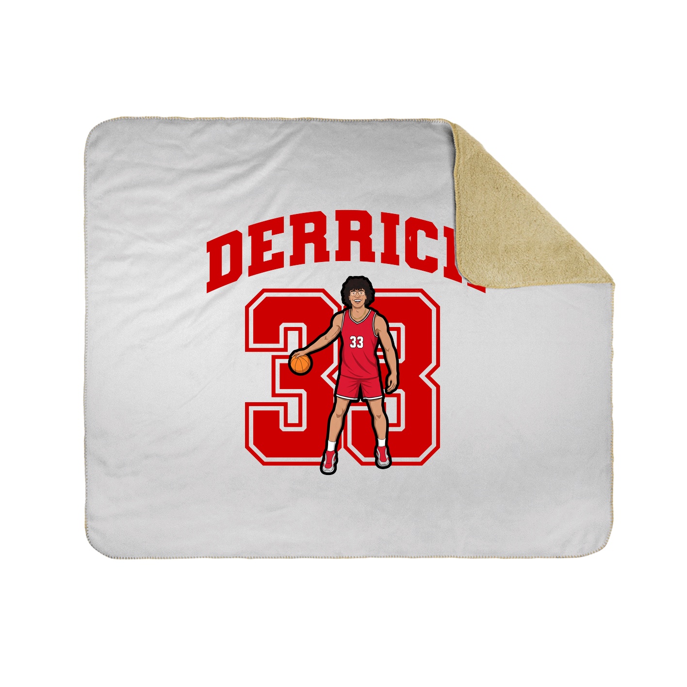 Throw Blanket — Number in White