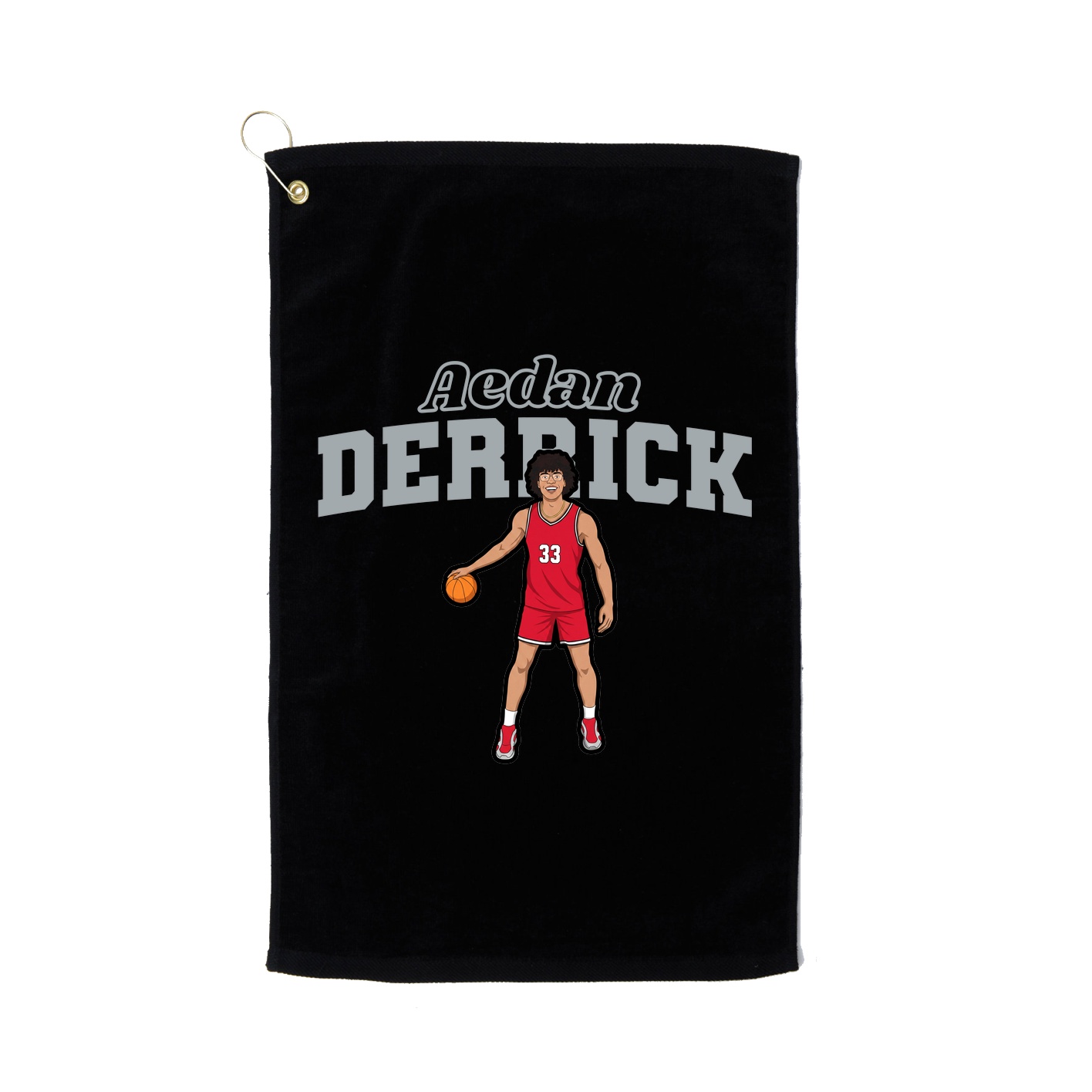 Golf Towel — Name Arch in Black