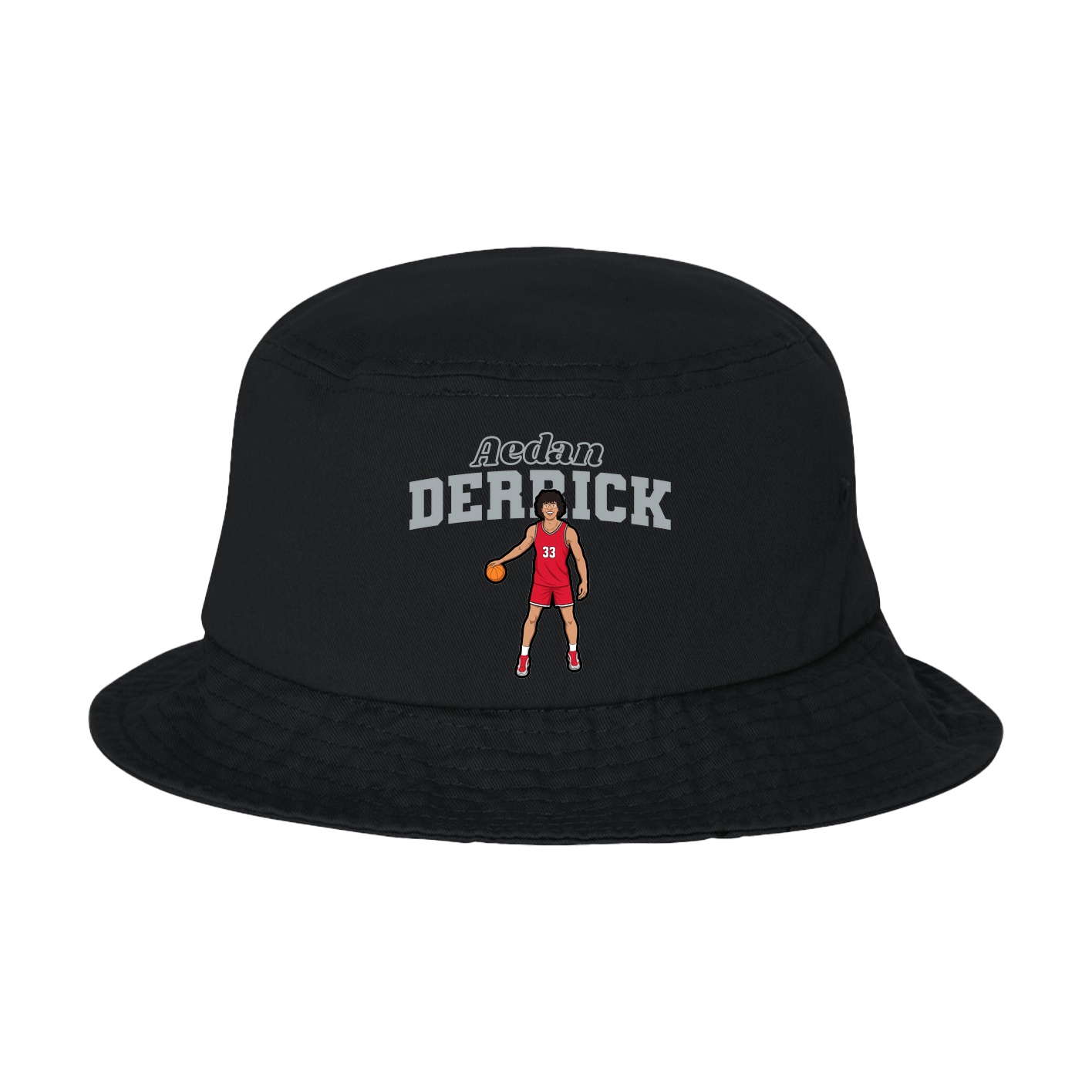 Bucket Cap — Name Arch in Black