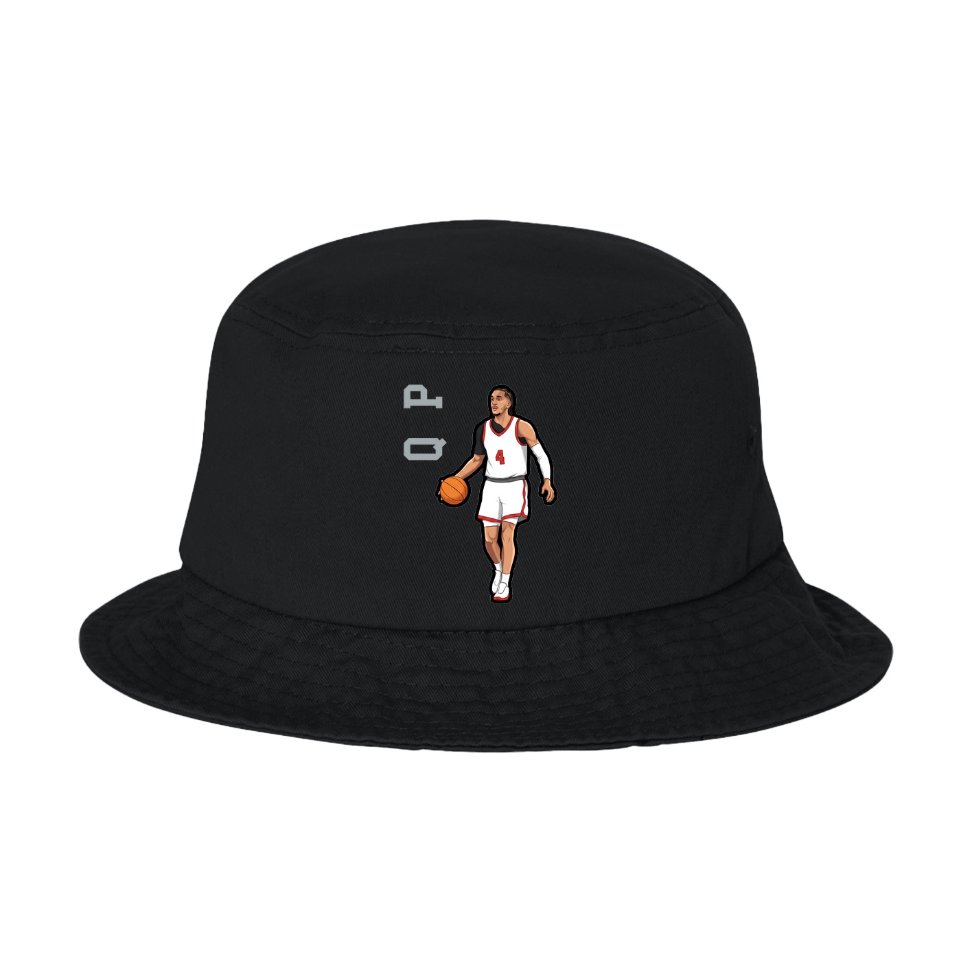 Bucket Cap — Name Vertical in Black