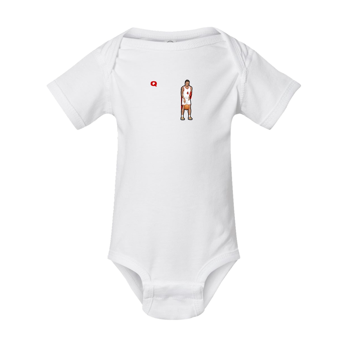 Baby Onesie — Player Name in White