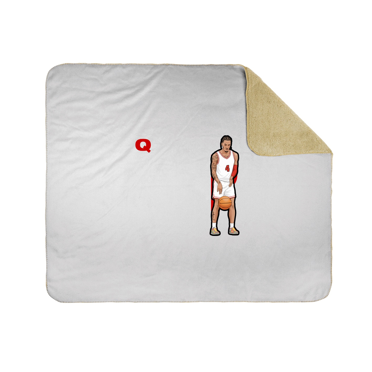Throw Blanket — Player Name in White