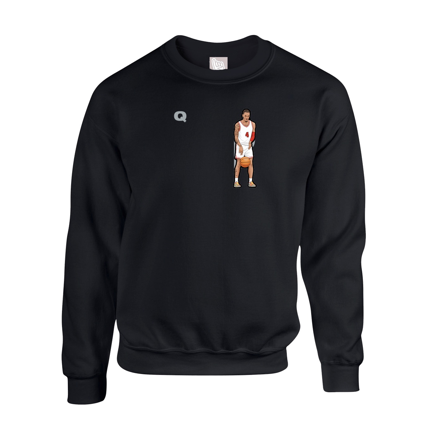 Fleece Crew — Player Name in Black