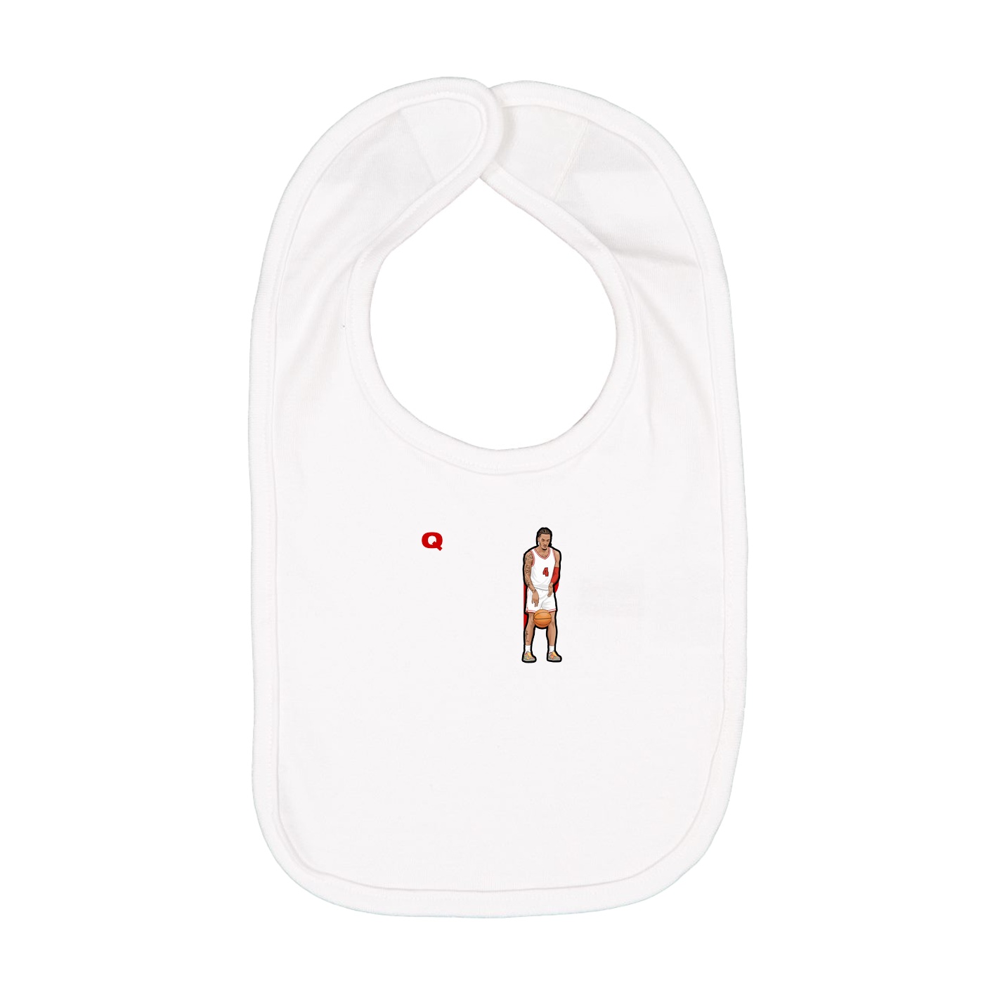 Infant Bib — Player Name in White