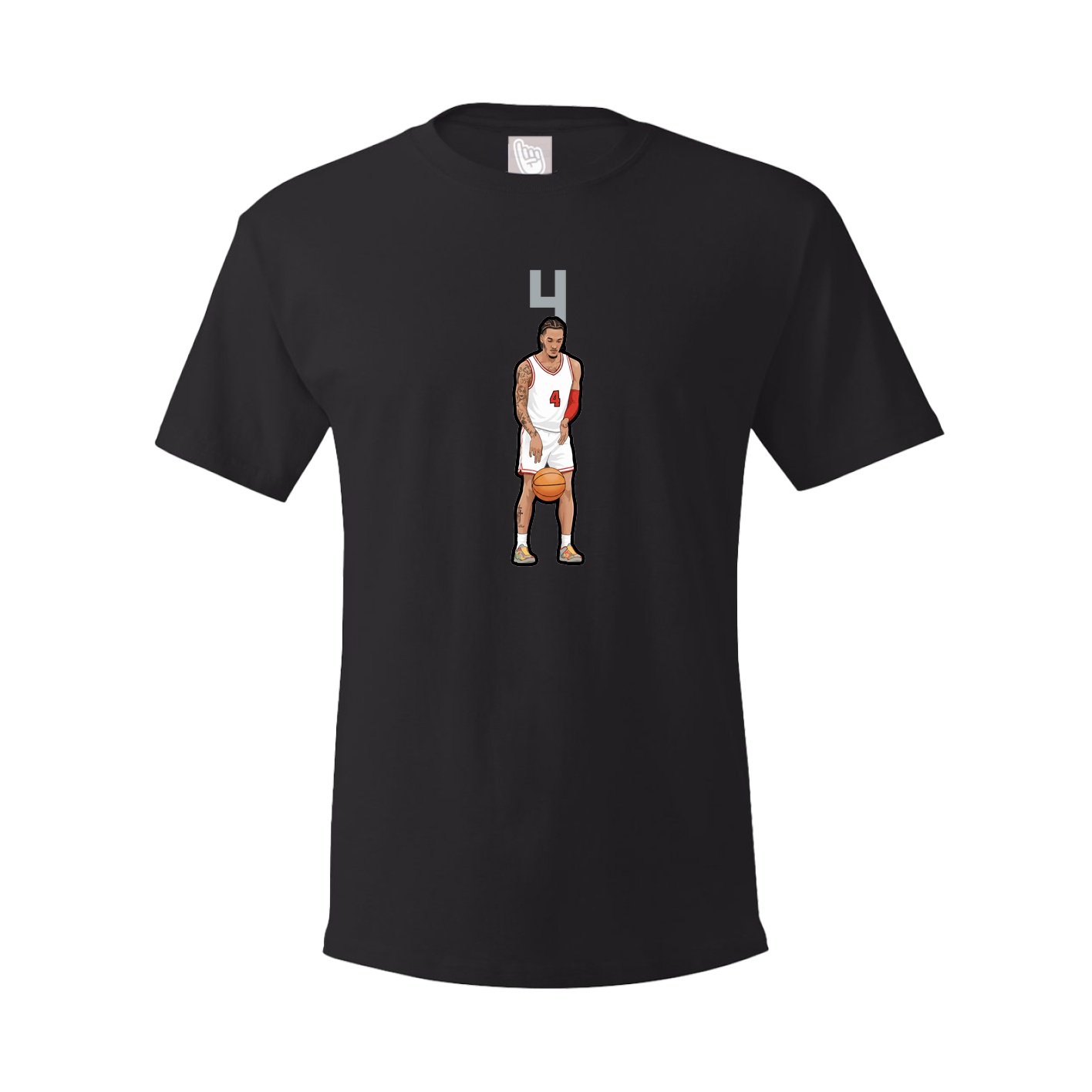Youth Tee — Number Top in Black