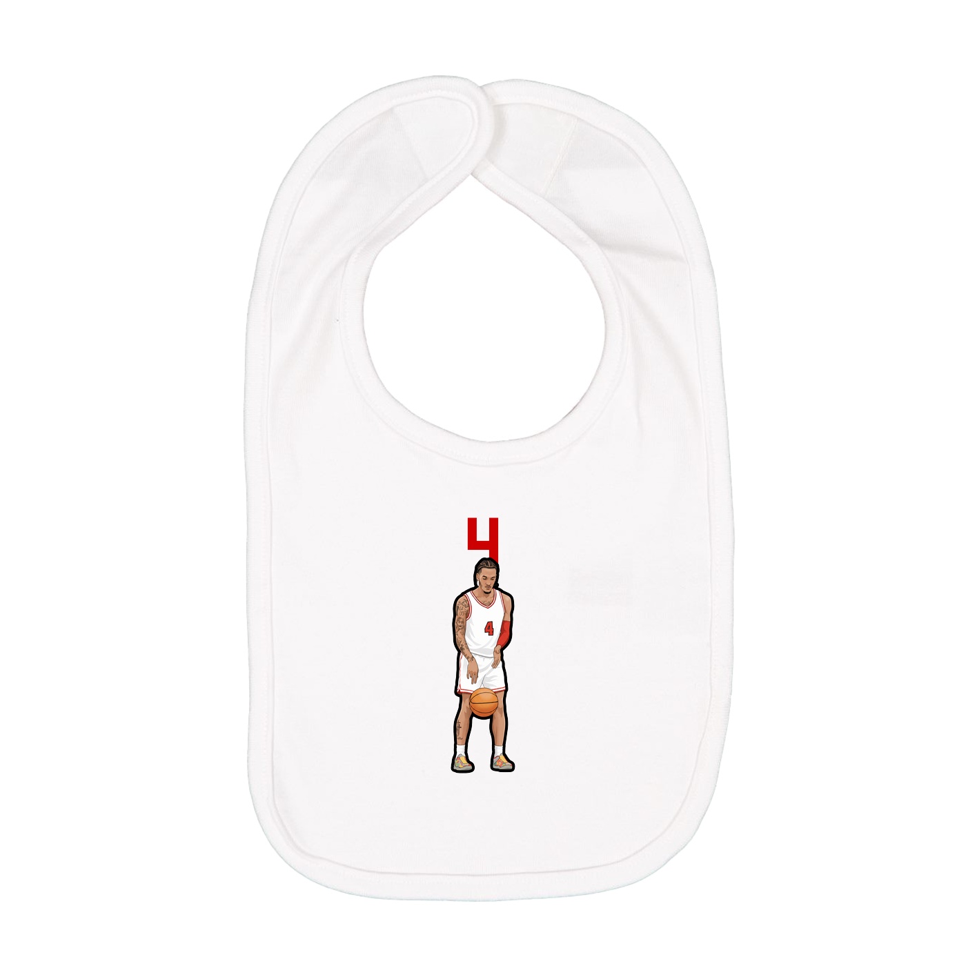 Infant Bib — Number Top in White