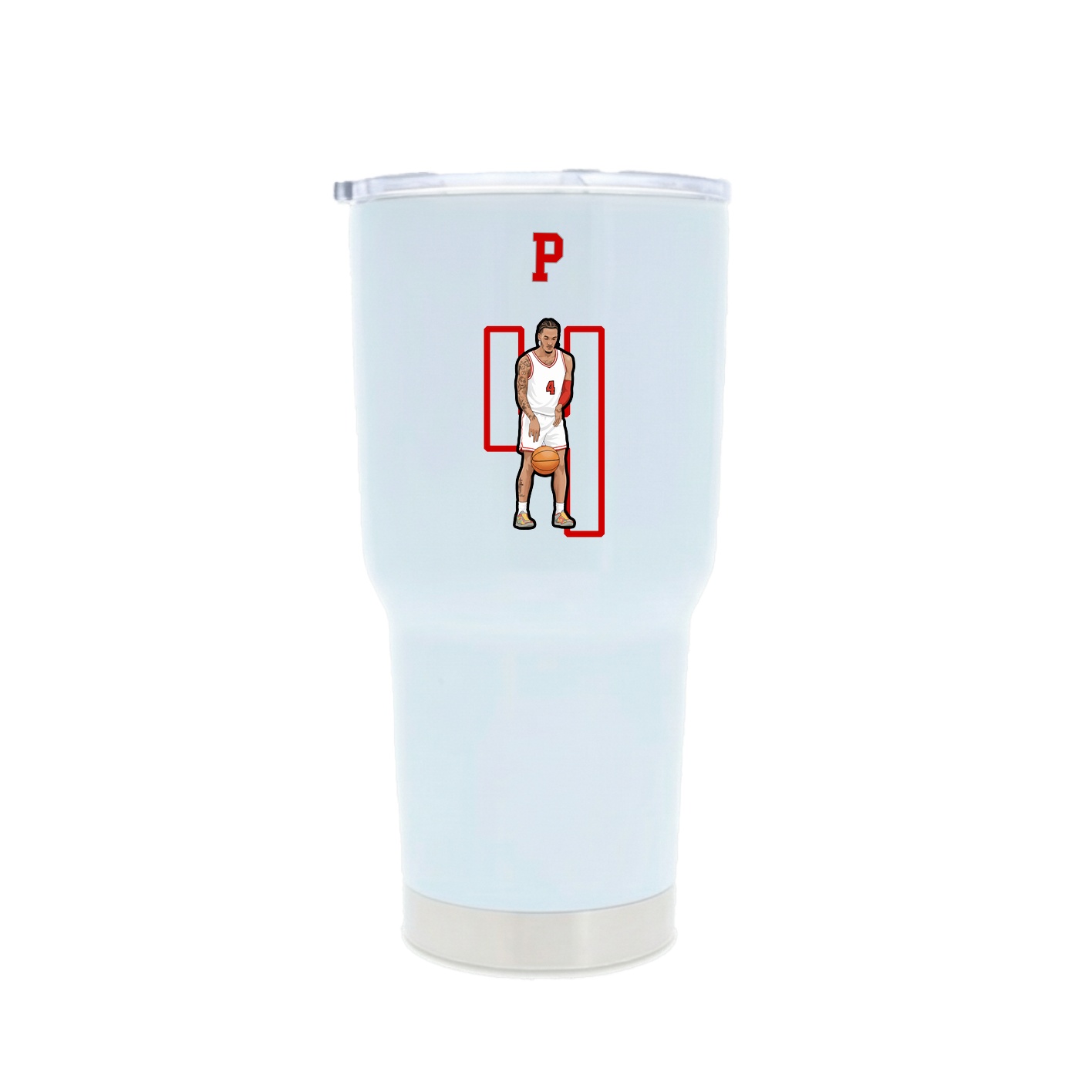 30oz Stainless Steel Tumbler — Shirsey Arch in White