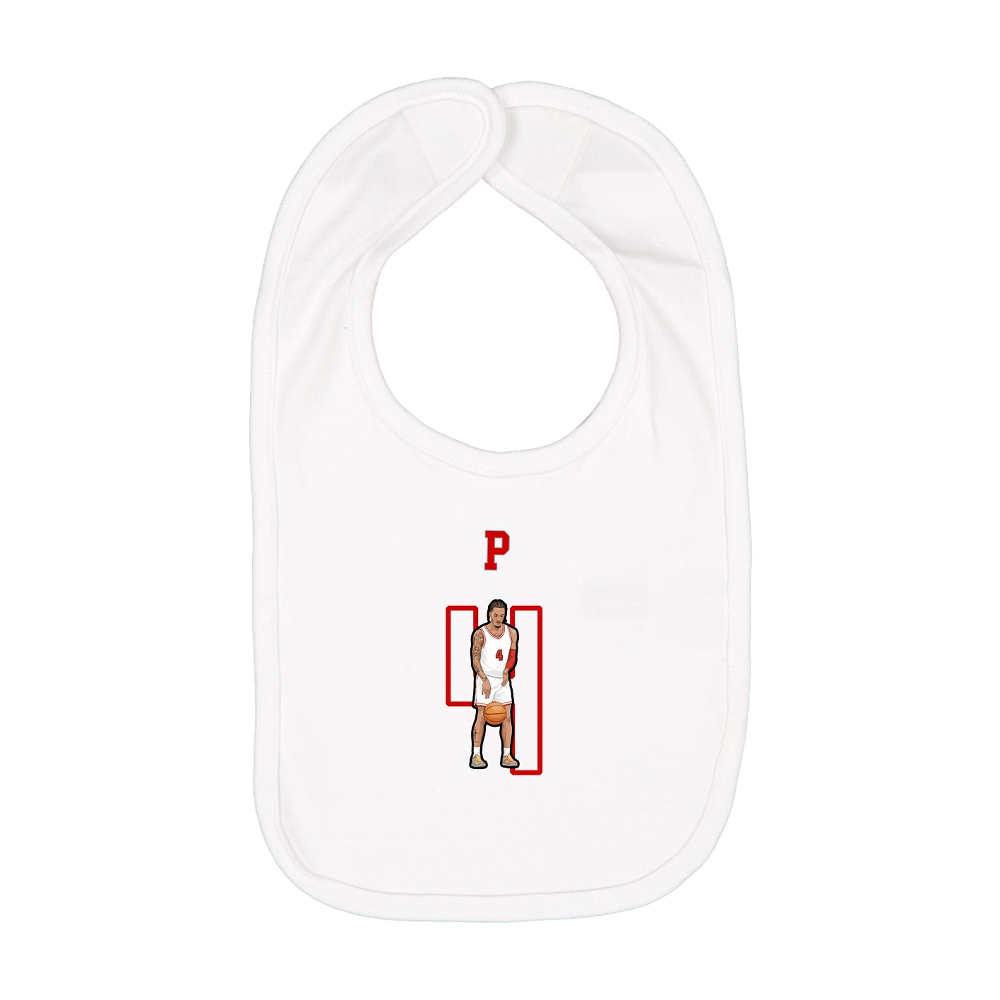 Infant Bib — Shirsey Arch in White