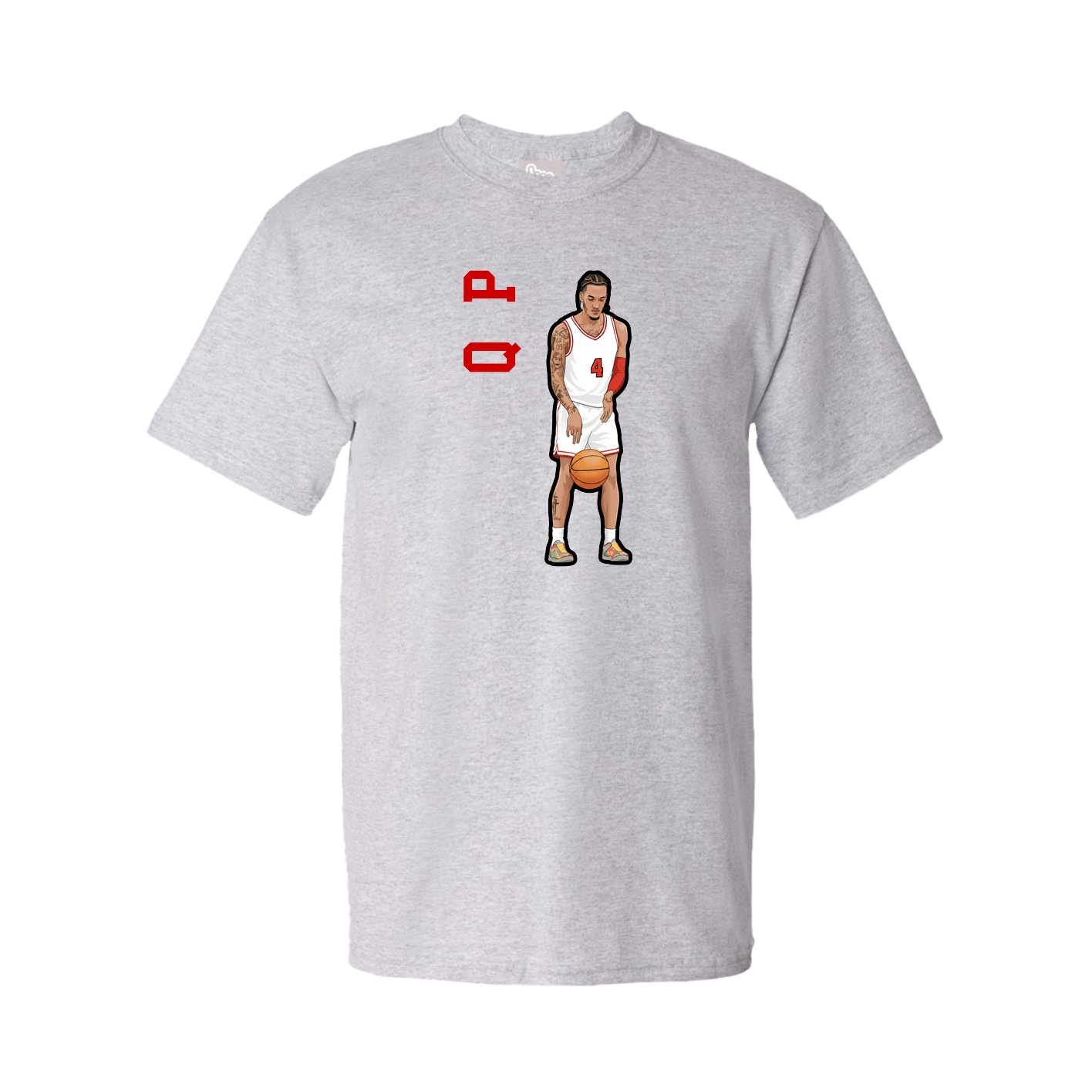 Youth Tee — Name Vertical in Grey