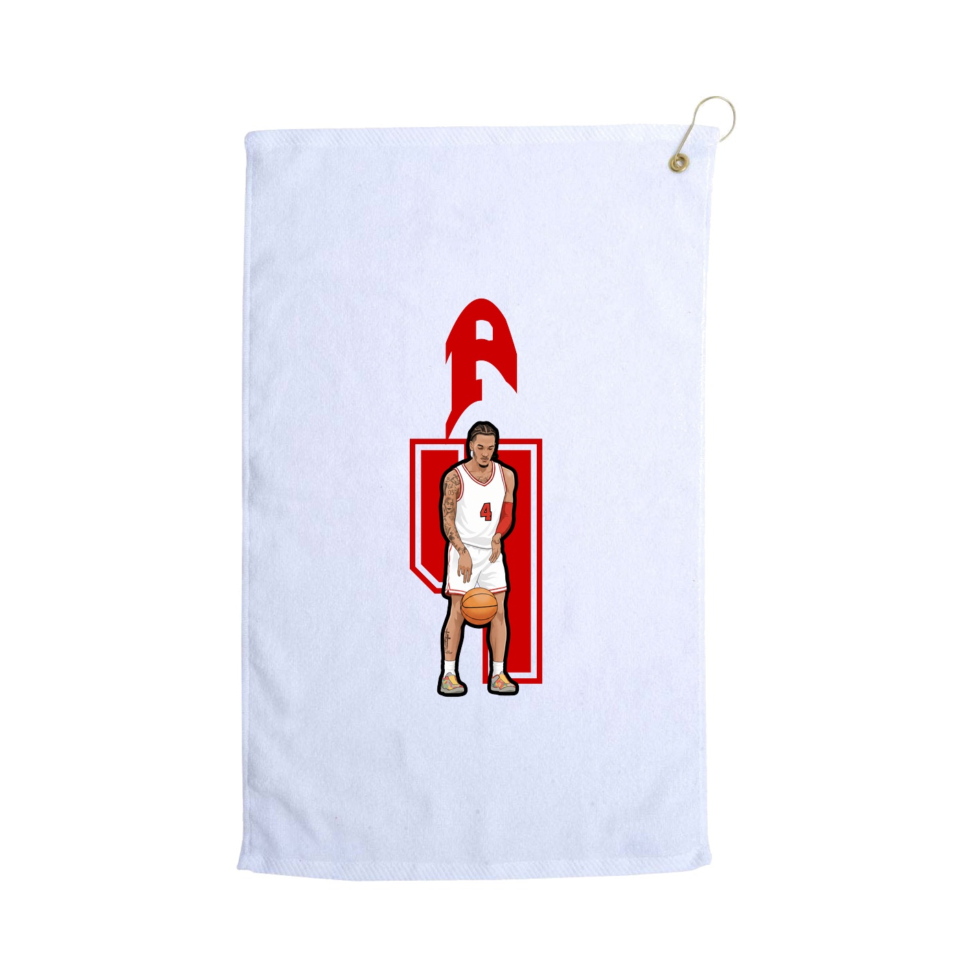Golf Towel — Number in White