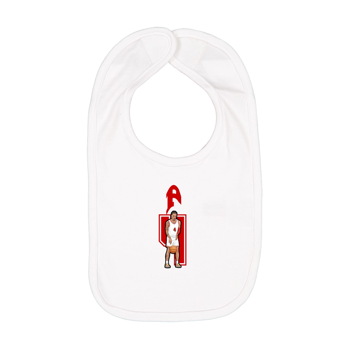 Infant Bib — Number in White
