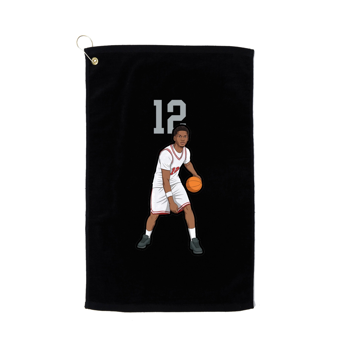 Golf Towel — Number Top in Black
