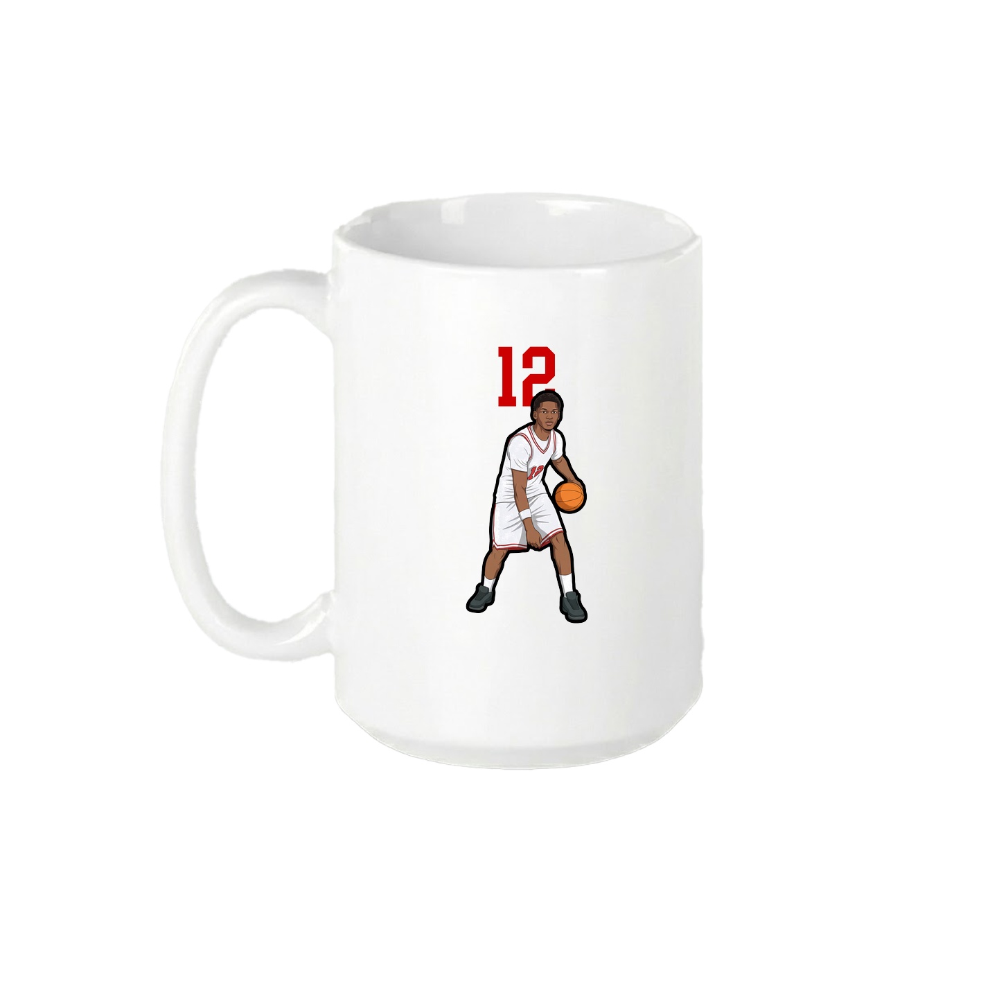 15oz Coffee Mug — Number Top in White