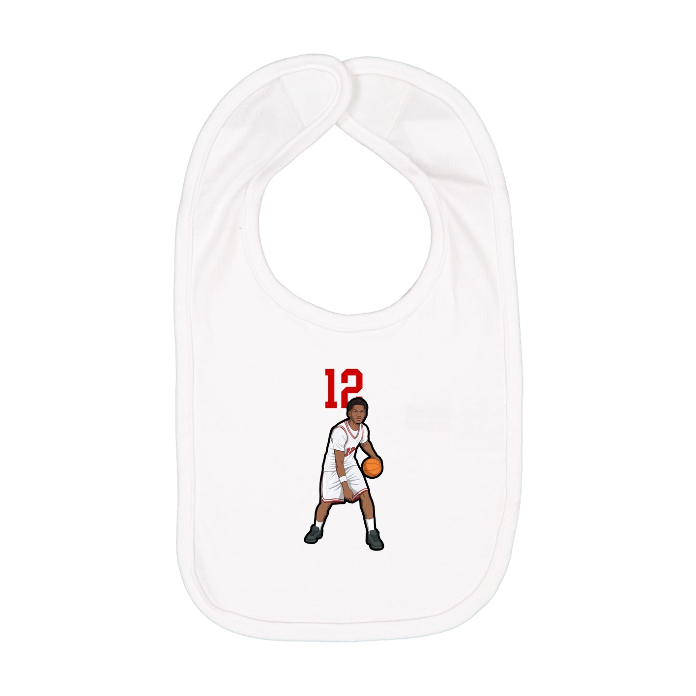 Infant Bib — Number Top in White